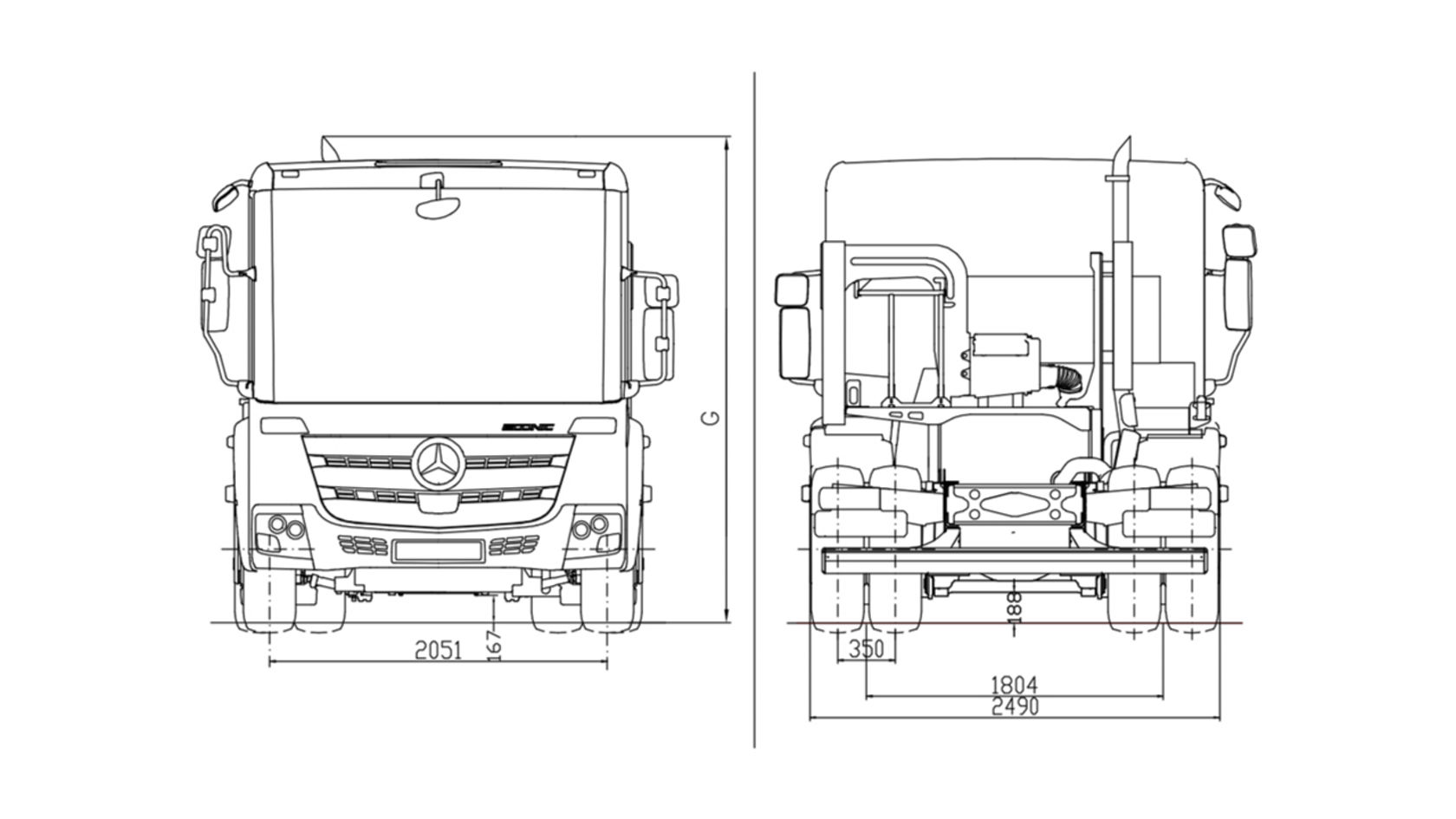 Front and rear views