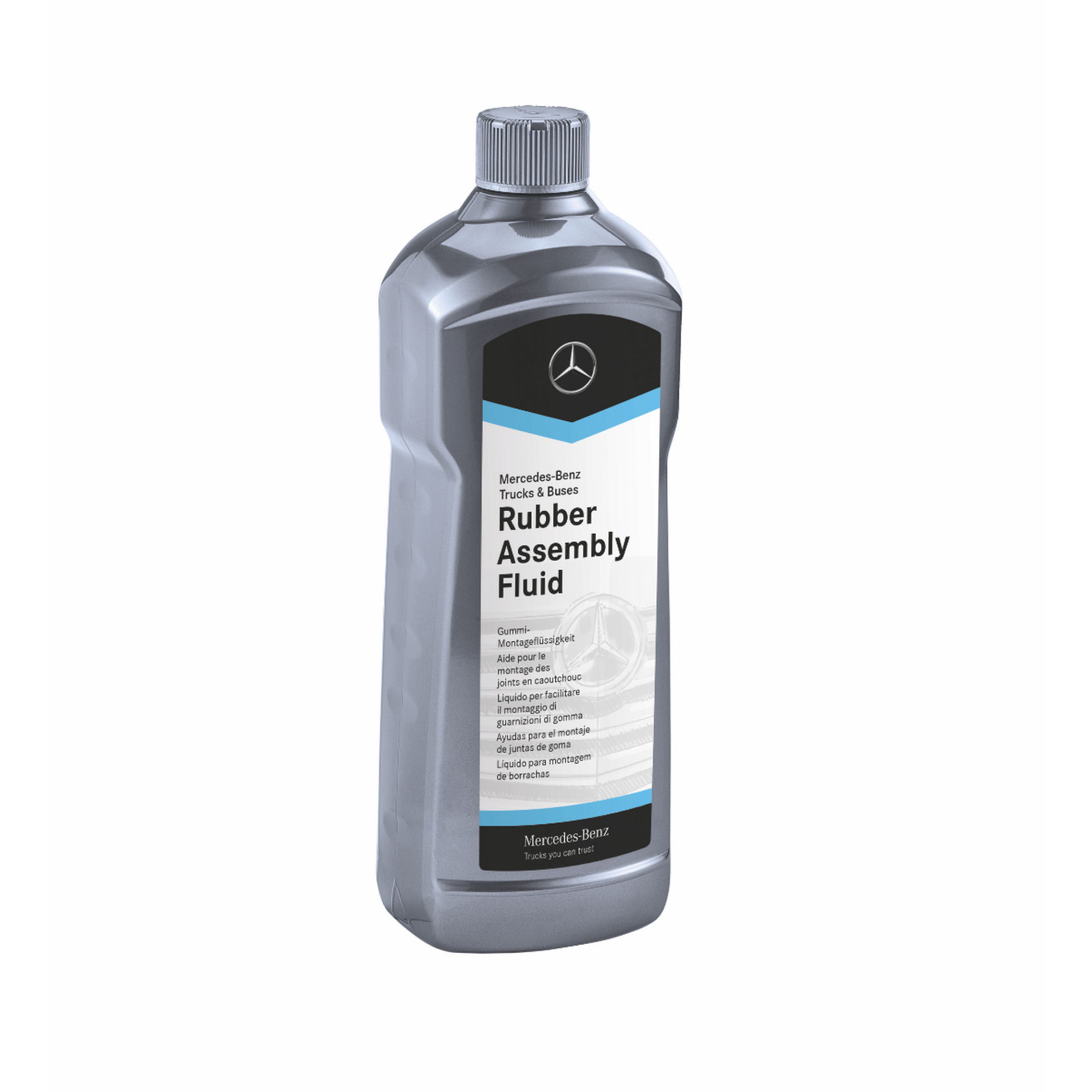 Container of rubber mounting fluid